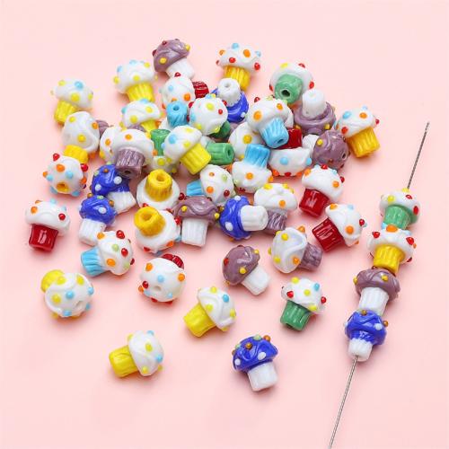 Handgemaakte Lampwork Beads, Ice Cream, DIY, meer kleuren voor de keuze, 13x15mm, Gat:Ca 1mm, Verkocht door PC