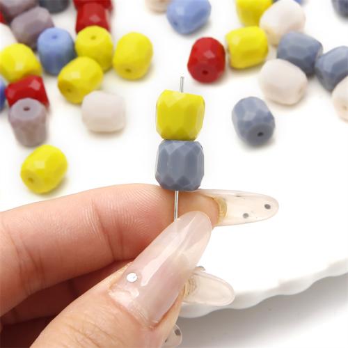 Fashion Glasperler, Glas, du kan DIY, flere farver til valg, 10x10mm, Hole:Ca. 1mm, 5pc'er/Bag, Solgt af Bag