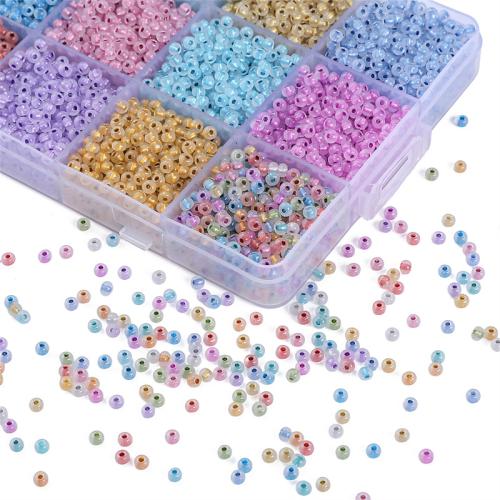 Gemengde Glass Seed Beads, Seedbead, DIY, meer kleuren voor de keuze, 3mm, Ca 300pC's/Bag, Verkocht door Bag