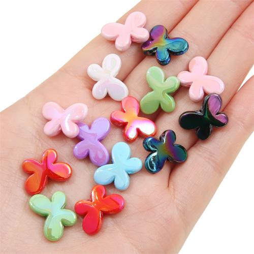 Plated Acrylic Beads Butterfly DIY Approx 1.5mm Sold By Bag