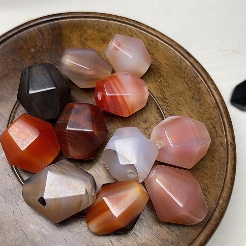 Agate Beads Geometrical Pattern anoint DIY beads size 15x16- Sold By PC