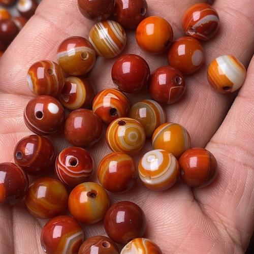 Naturlig rød agat perler, Red Agate, Runde, du kan DIY, 10mm, Solgt af PC