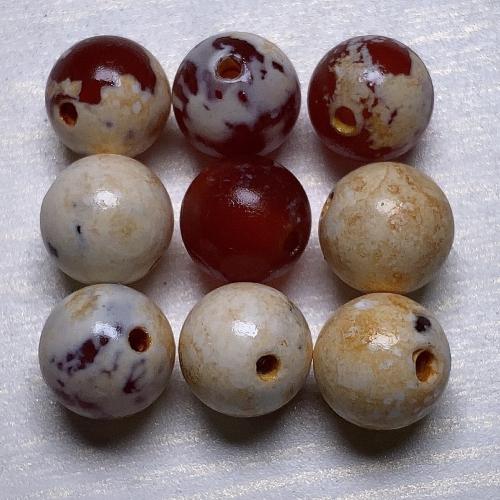 Naturlig rød agat perler, Red Agate, Runde, Salve, du kan DIY, 10mm, Solgt af PC