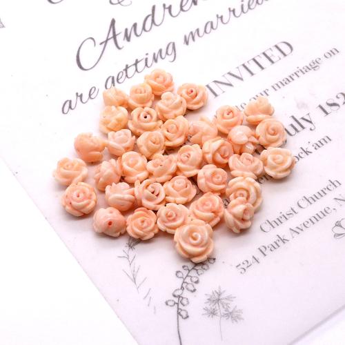 Natural Coral Beads Rose DIY pink 10mm Sold By PC