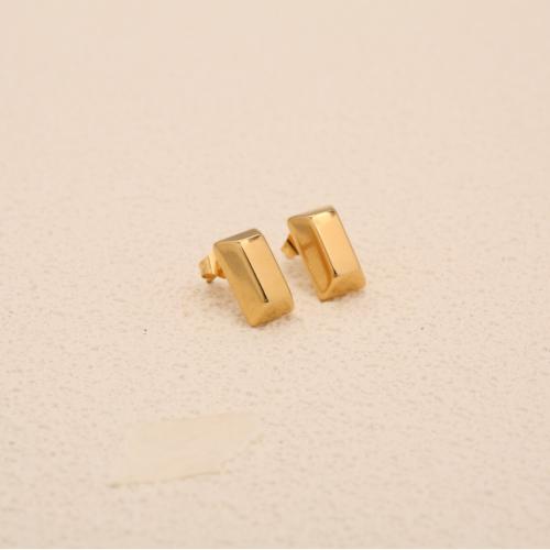 Boucle d'oreille Acier Titane, rectangle, Placage, pour femme, plus de couleurs à choisir, 7.50x12.50mm, Vendu par paire