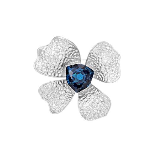 Cubic Zirconia Spilla, ottone, placcato, Micro spianare cubic zirconia & per la donna, argento, 47x50mm, Venduto da PC