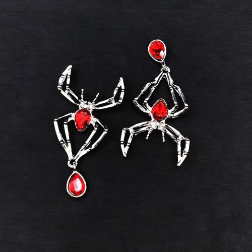 Zinc Alloy Rhinestone Pendants Spider plated DIY & with rhinestone Sold By Bag