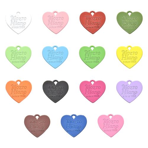 Ciondoli a cuore in lega di zinco, lega in zinco, placcato, DIY, nessuno, 22x21mm, 100PC/borsa, Venduto da borsa