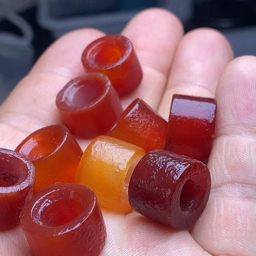 Red Agate Large Hole Bead anoint DIY Sold By PC