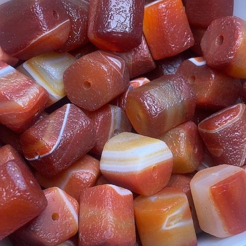 Natural Red Agate Beads Geometrical Pattern anoint DIY Sold By PC