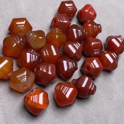 Φυσικά Χάντρες Red Agate, Φανός, DIY, 14x15.50mm, Sold Με PC