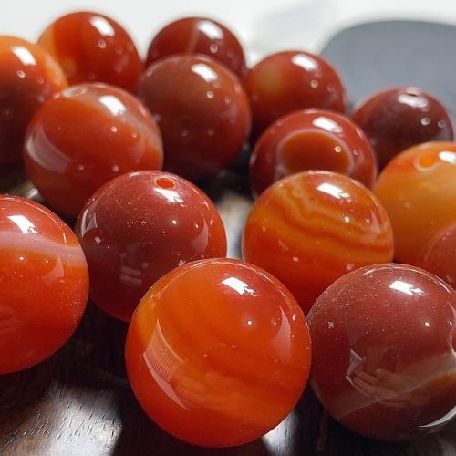 Natural Red Agate Beads Round DIY 20mm Sold By PC