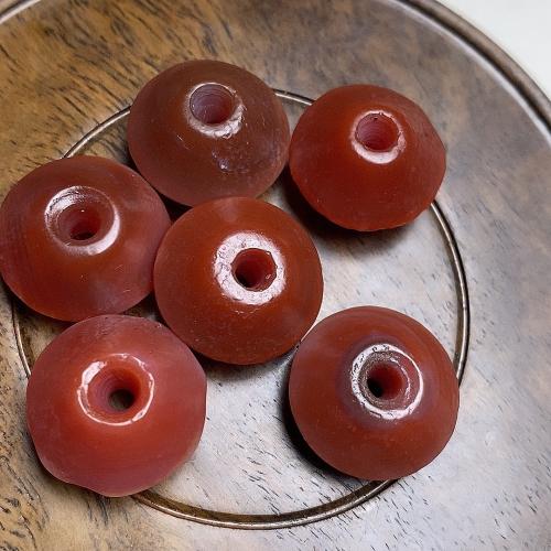 Natural Red Agate Beads Saucer anoint DIY Sold By PC