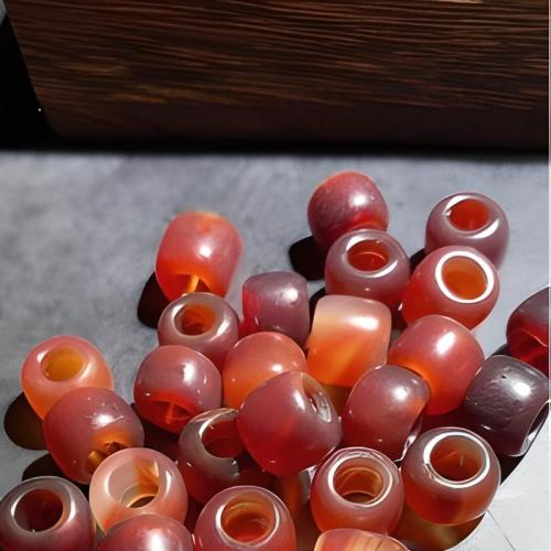 Red Agate stort hul vulst, Salve, du kan DIY, 8.50x10.50mm, Solgt af PC