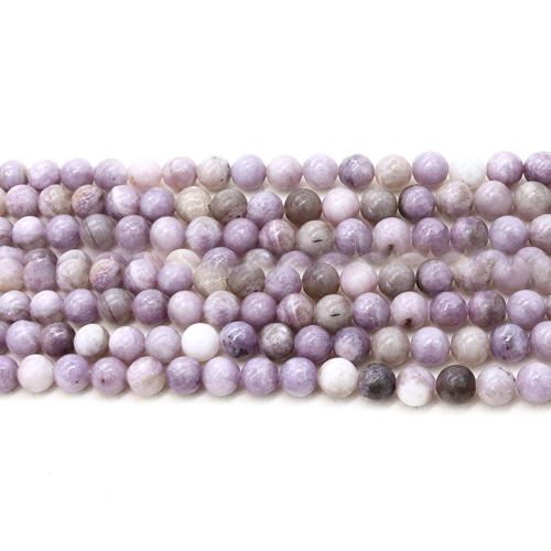 Gemstone smykker perler, Lilac Beads, Runde, du kan DIY & forskellig størrelse for valg, lilla, Solgt Per Ca. 38 cm Strand