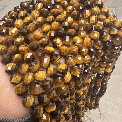 Natural Tiger Eye Beads Round DIY Sold By Strand