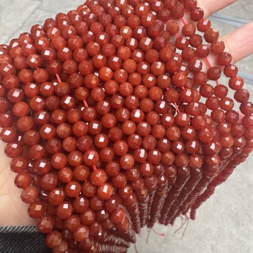 Natural Red Agate Beads DIY Sold By Strand