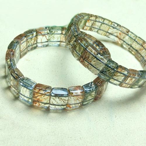 Quartz Bracelets Rutilated Quartz for woman 9*12mm-10*13MM Sold By PC