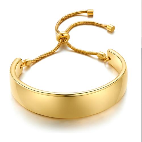 Zinc Alloy Bangle Smykker, guldfarve belagt, mode smykker, gylden, nikkel, bly & cadmium fri, Solgt af PC