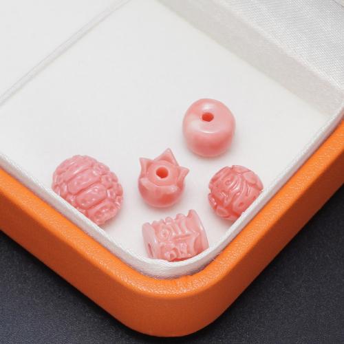 Resin Jewelry Beads DIY pink Sold By Bag