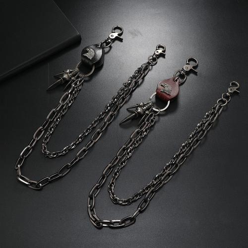 Body Chain Jewelry Zinc Alloy with Cowhide & Iron plated Double Layer & Unisex Sold By PC