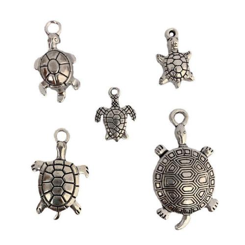 Zinc Alloy Animal Pendants Turtle plated DIY  Sold By Bag