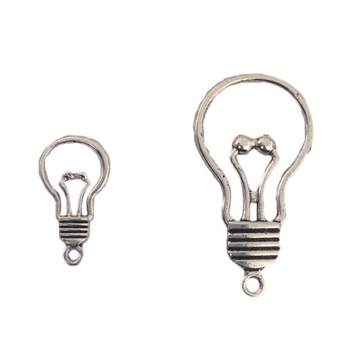 Zinc Alloy Pendants Light Bulb plated DIY Sold By Bag