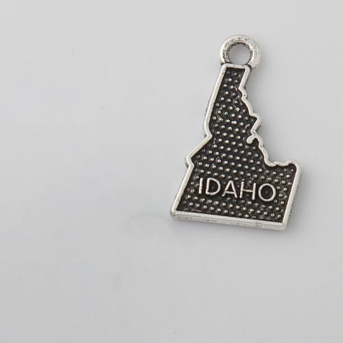 Ciondoli in lega di zinco, lega in zinco, placcato, DIY, 12x21mm, 100PC/borsa, Venduto da borsa