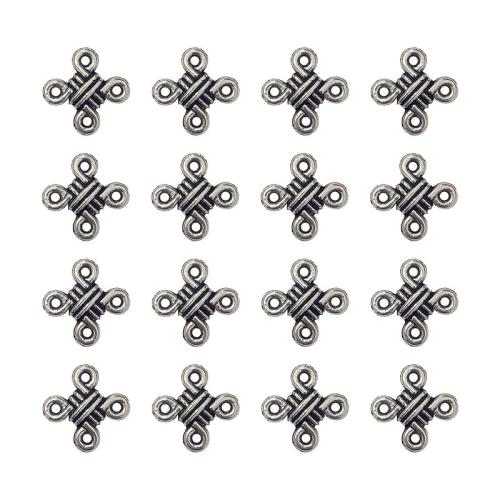 Sinc Alloy nascóirí, Knot Sínis, plátáilte, DIY & 1/3 lúb, 12x10mm, 100ríomhairí pearsanta/Mála, Díolta De réir Mála