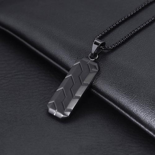 Titanium Steel Pendants Geometrical Pattern plated DIY black Sold By PC