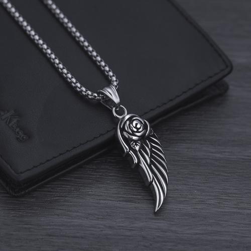 Titanium Steel Pendants Wing Shape polished DIY original color Sold By PC