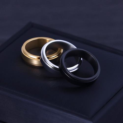 Titanium Steel Finger Ring plated rotatable & for man US Ring Sold By PC