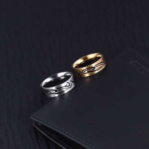 Titanium Steel Finger Ring plated & for man & enamel US Ring Sold By PC