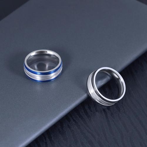 Titanium Steel Finger Ring plated & for man US Ring Sold By PC