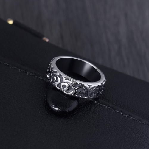 Titanium Čelik Finger Ring, uglađen, različite veličine za izbor & za čovjeka, izvorna boja, Veličina:7-11, Prodano By PC