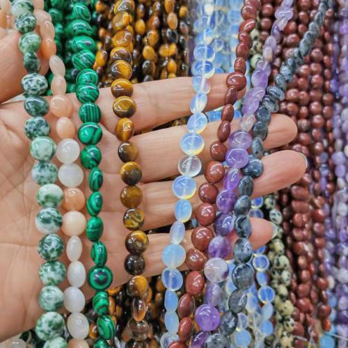 Gemstone Jewelry Beads Flat Round DIY  Sold By Strand