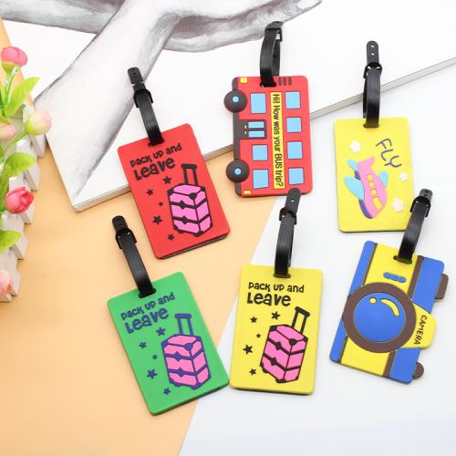 Měkké PVC Luggage Tag, 3D efekt & různé designy pro výběr, více barev na výběr, Prodáno By PC