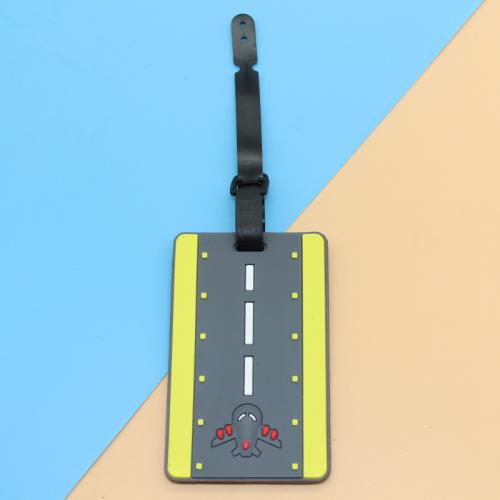 Silicone Luggage Tag, 3D-effect & verschillende ontwerpen voor de keuze, meer kleuren voor de keuze, 105x65mm, Verkocht door PC