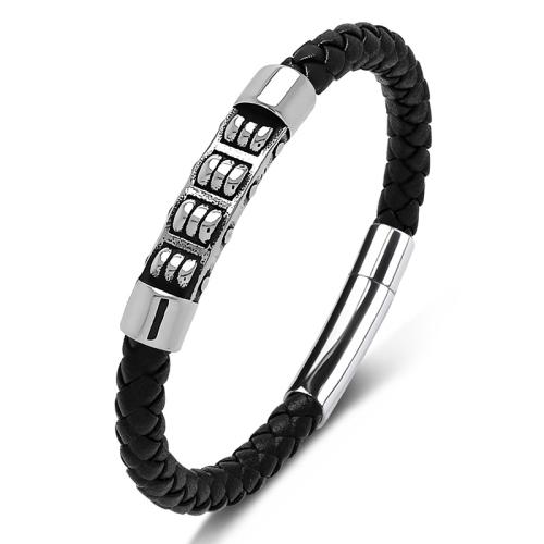 PU cavo bracciali, with 304 acciaio inox, unisex & formato differente per scelta, nessuno, Venduto da PC