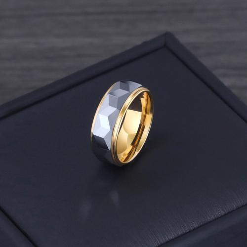 alliage de tungstène bague, Losange, Placage, normes différentes pour le choix & pour homme, plus de couleurs à choisir, Taille:7-11, Vendu par PC