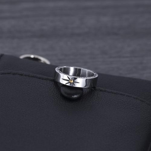 Titanium Steel Finger Ring polished & for man original color US Ring Sold By PC