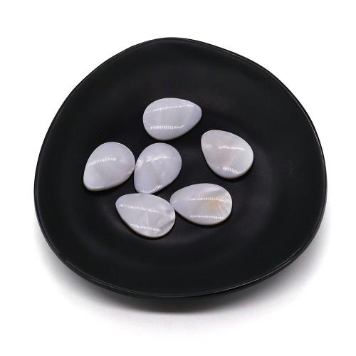 Cabochão de concha, concha de água doce, Lágrima, DIY & tamanho diferente para a escolha, branco, vendido por PC