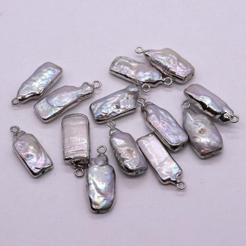 Freshwater Pearl Pendants with Brass silver color plated DIY mm Sold By PC