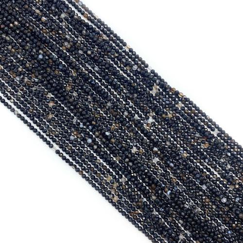 Natural Black Agaat kralen, Zwarte Agaat, DIY & verschillende grootte voor keus & gefacetteerde, zwart, Per verkocht Ca 38 cm Strand