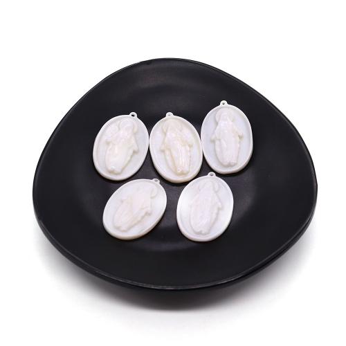 Shell Pendants Freshwater Shell Carved DIY white Sold By PC