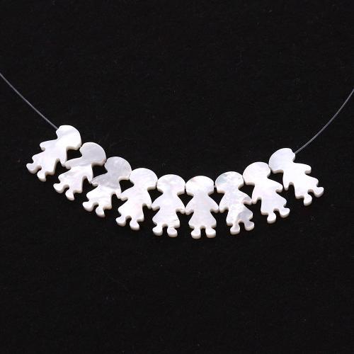 Natural Seashell Beads Girl DIY white Sold By PC