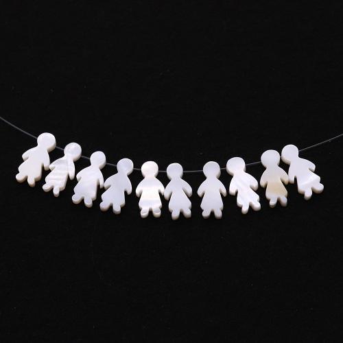 Natural Freshwater Shell Beads Boy Carved DIY white Sold By Bag