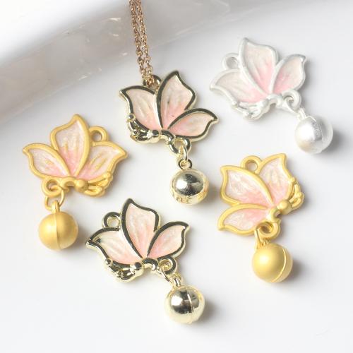 Zinc Alloy Flower Pendants plated DIY nickel lead & cadmium free Sold By Bag