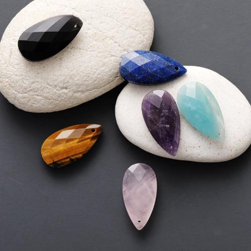 Gemstone Pendants Jewelry Natural Stone Teardrop DIY Sold By PC