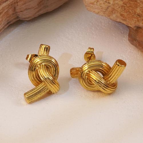 Pendientes de Acero Inoxidable, acero inoxidable 304, chapado, Joyería & para mujer, dorado, Vendido por Par